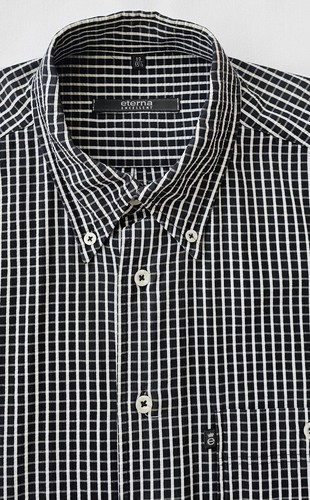 Eterna black white check - white,