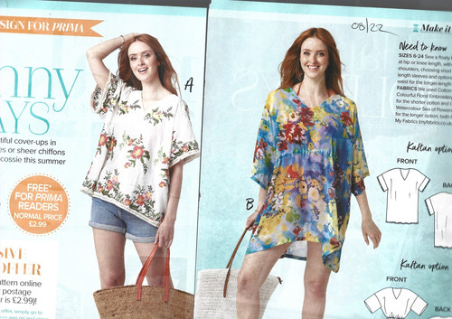 Prima sewing pattern 22 - prima, 08/22