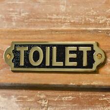 Solid Brass "Toilet" Plaque