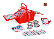 Red Spotted Wicker Picnic