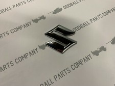 REPLACEMENT SUZUKI BADGE LOGO DECAL EMBLEM 3D 100mm X 100mm NEW BUT MARKED