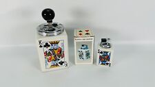 Playing Card Smokeless Ceramic Ashtray and Lighter Both with Design Vintage