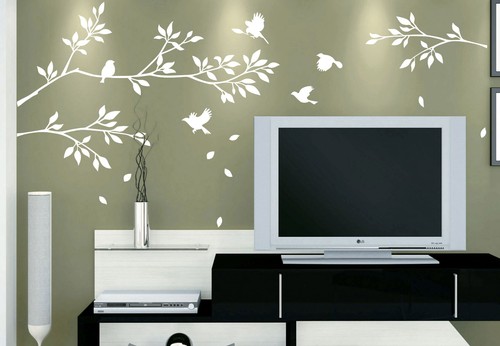 Tree branches birds wall art - birds,