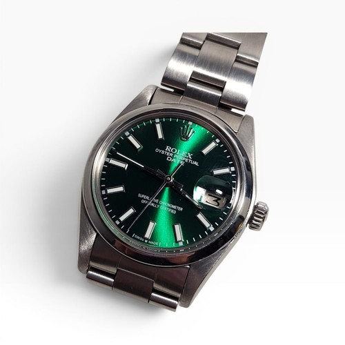 Rolex date steel green - 34,