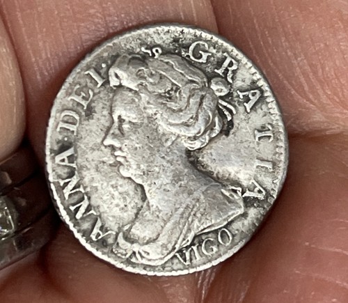 Queen anne 1703 sixpence - queen,