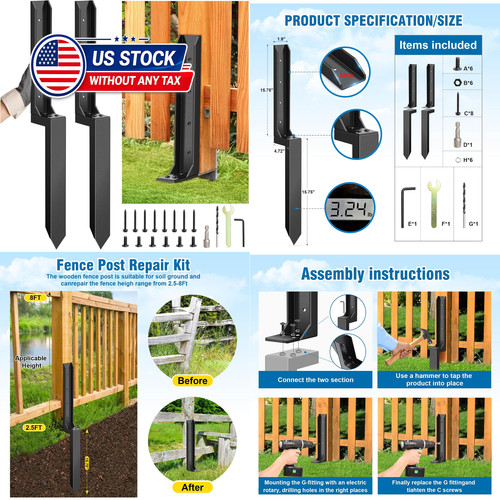 Pcs fence post - 2, repair