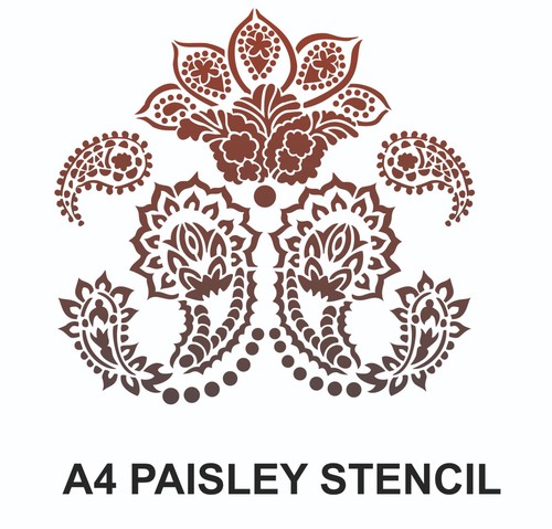 Large paisley stencil - a4,