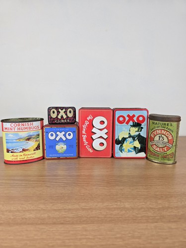 Vintage advertising tins job - advertising,