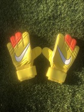 NEW Nike GK Vapor Grip Yellow Orange Goalkeeper Glove - Size 8