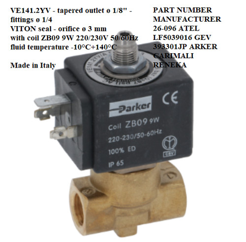 Reneka way parker solenoid - reneka,3-way,