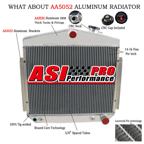 Rows aluminium radiator - aluminium, for