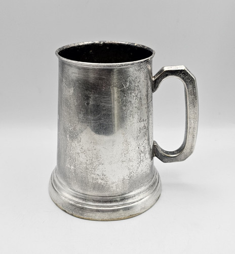 Silver plated glass bottom - silver,