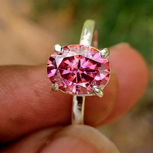 4ct oval cut - cut, pink