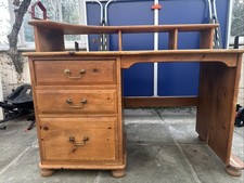 Wooden Desk with Drawers and