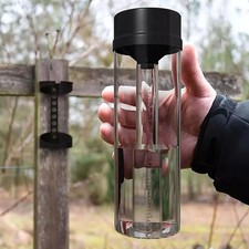 250MM Removable Rain Gauge Cylinder Farming Garden Outdoor Rainfall Measure UK