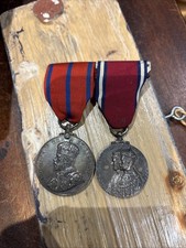 Metropolitan Police Coronation Medals 1911 & 1935 Pair Plus Ribbons And Bar