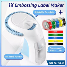 3D Omega Embossing Label Maker with Embossing Label Tape 9mm Junior Embosser