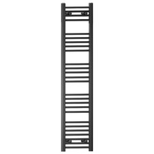 350x1400mm Black Towel Rail Radiator | Bathroom Heater Clearance BDR-05