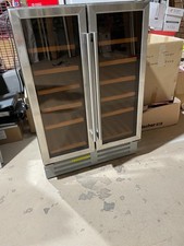 Double Wine Cooler - Ex Display. Stainless Steel, Dual Zone.
