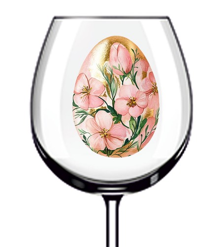12x easter floral egg - easter, vinyl