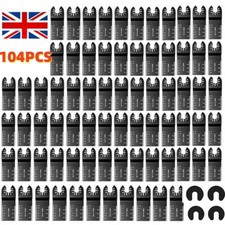 104PCS Oscillating Multi Tool Blades Set Saw Blade Bi Metal Wood Metal Cutter