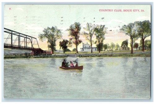 1909 country club canoe boat - club,