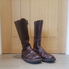 Vintage Greenshoes Totnes Handmade Tall Conker Brown Leather Boots Size 5/6