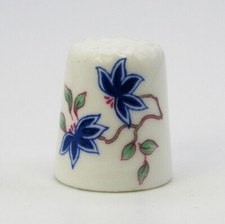 VINTAGE RARE COLLECTABLE BONE CHINA THIMBLE FLORAL DECORATION BY HAMMERSLEY