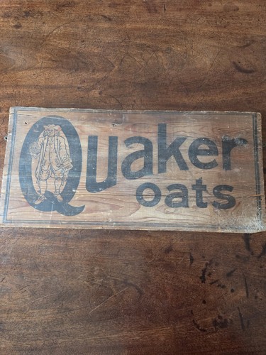 Quaker oats antique wood - wood, sign