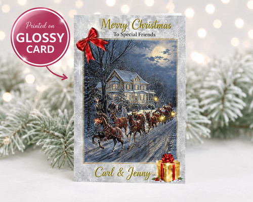 Personalised christmas card - christmas,