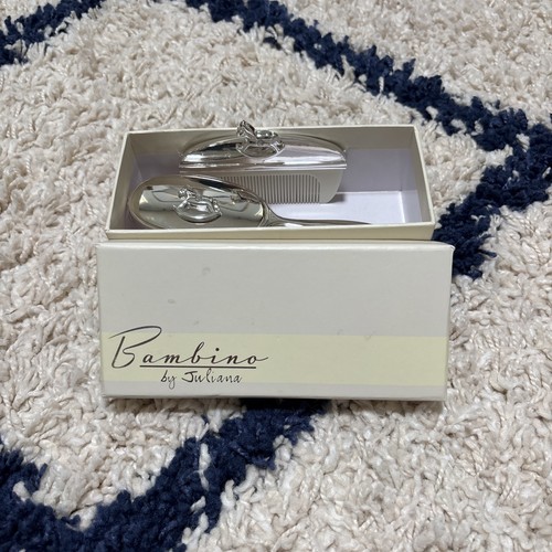 Silver plated baby - comb, and