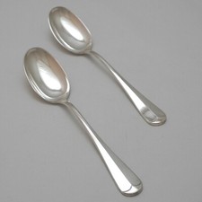 RATTAIL Design George Butler Silver Service Cutlery Pair of Table Spoons