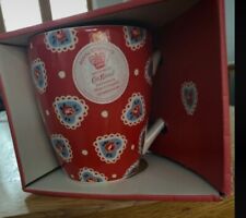 BNWT Cath Kidston Red Lace Heart Royal Stafford Mug