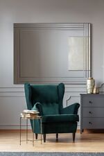 Extra Large Mirror Wall All Glass Silver Modern Frameless 4Ft9x3Ft9 144 X 116cm