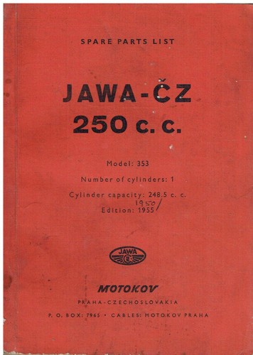 Jawa 250cc model 353 - jawa, cz
