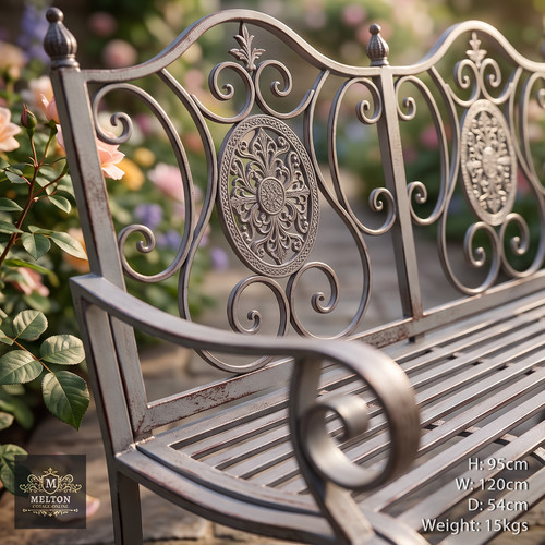 Garden bench metal - metal, chic