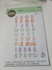 Sizzix Thinlits 2 Die Set - Letters And Numbers 58 Dies