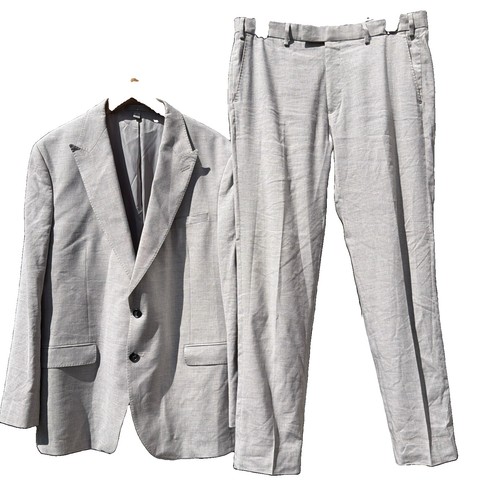 Men tailored linen suit - m&s,