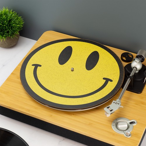 Smiley face record player slip - record,