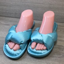 New Pretty You London light blue satin slippers size uk 5 new
