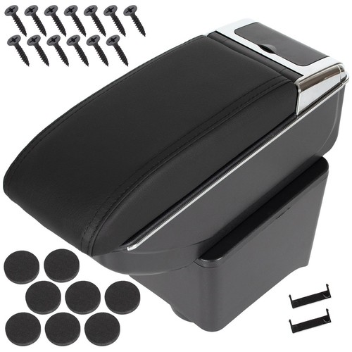 Center armrest leather black - center,
