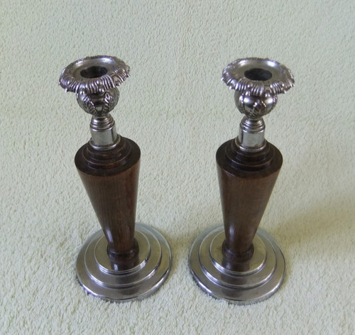 Art deco chrome wooden - deco,