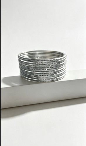 Asian indian silver bangles - asian,
