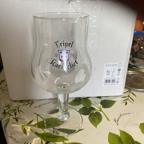Tripel karmeliet beer glass - beer,