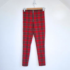 ZARA Red Tartan Skinny
