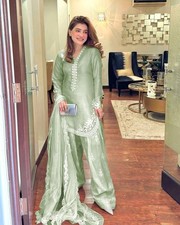 Designer Pista Green Punjabi