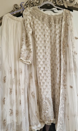 Ivory gold cream suit - gold,