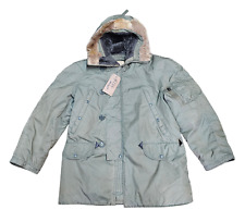 Vintage US 70s USAF 1970 Green Shade N3B Flying Parka Jacket Medium #206