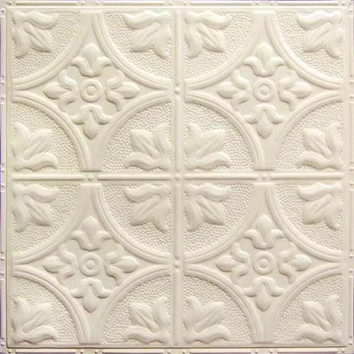 Painted tin ceiling tile - painted,