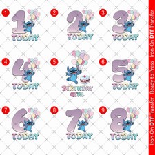 Iron On Stitch Birthday Girl